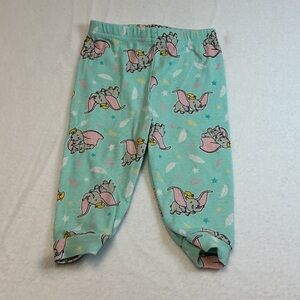 Elephant Print Kids Pajama Bottoms - Light Blue 12M.  0419